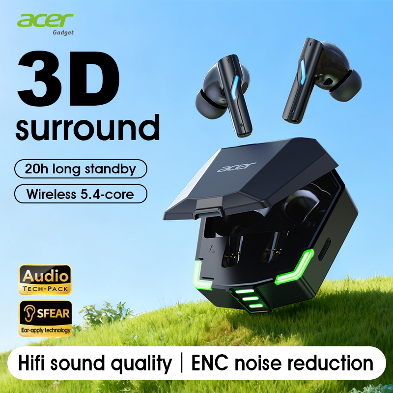 Esports Gaming Earbuds - Беспроводные Bluetooth-наушники Acer Ohr625, внутриканальные, с