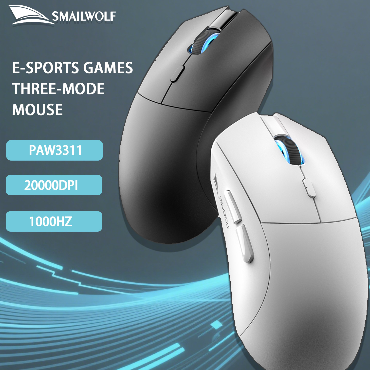 Esports Gaming Mouse Wireless - SMAILWOLF RS7 Bluetooth беспроводная трехрежимная игровая