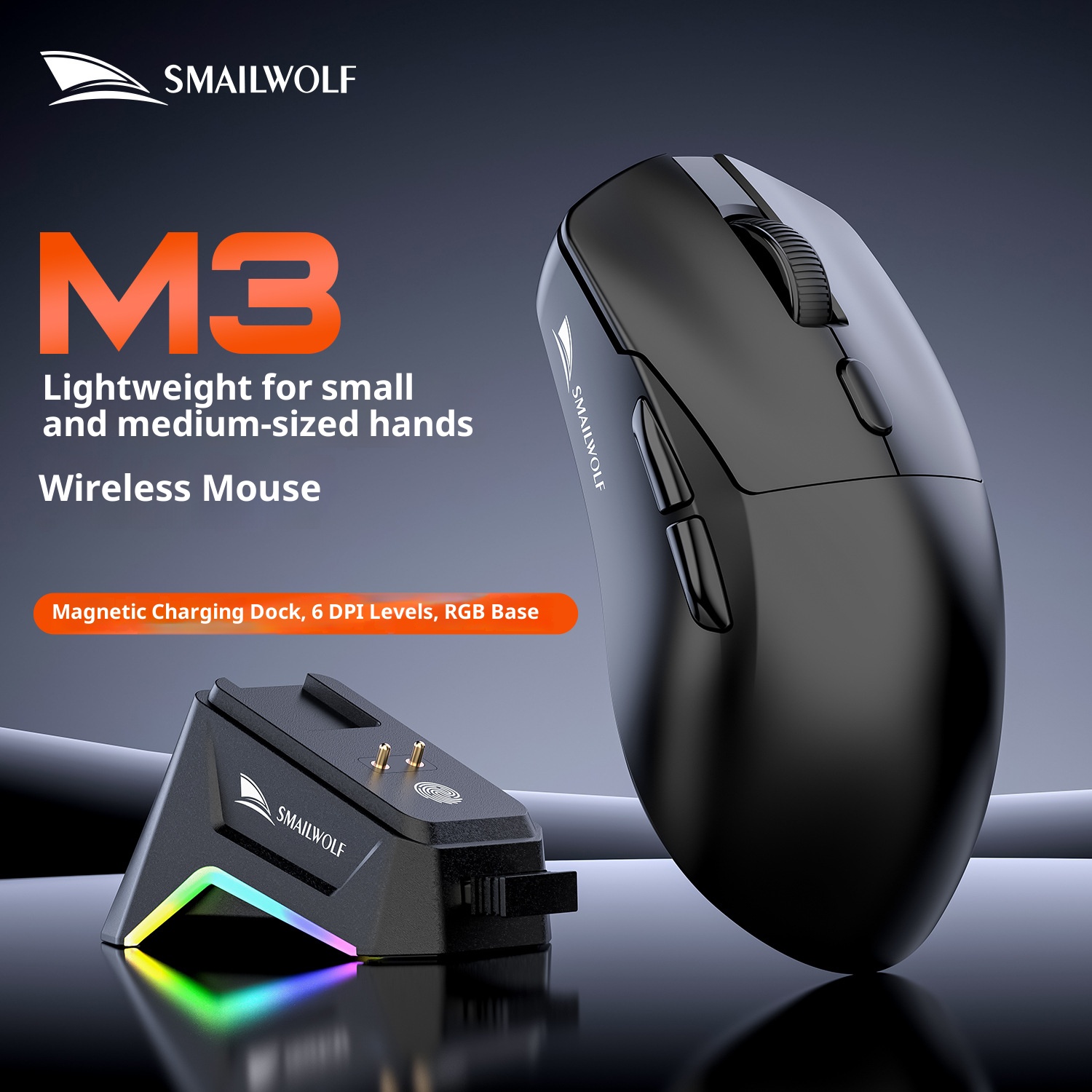 Esports Gaming Mouse Wireless - Беспроводная Bluetooth-мышь SMAILWOLF M3 PRO с