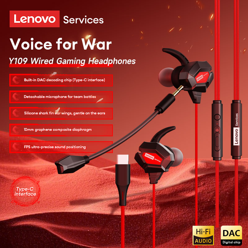 Esports Gaming Gear - Проводная игровая гарнитура Lenovo Y109 с