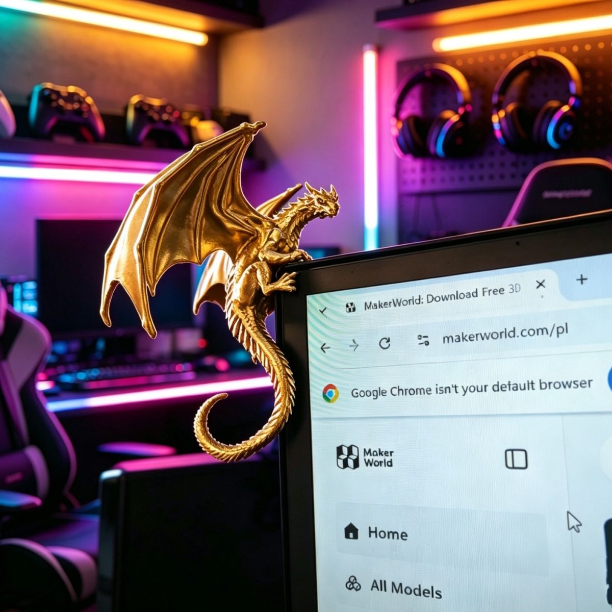 Esports Gaming Monitor - Крутая фигурка дракона для монитора: уникальный