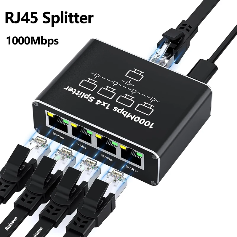 Esports Gaming Splitter - Гигабитный разветвитель RJ45 1000 Мбит/с, адаптер-удлинитель