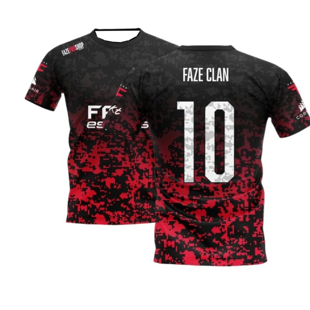 Красно-черная цифровая камуфля – обзор и цена Esports Gaming Jersey