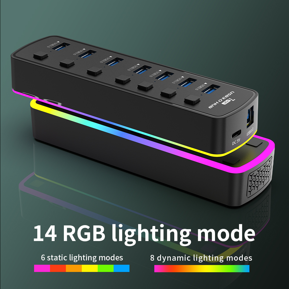 Концентратор RGB USB 3.0, 7 по – обзор и цена Esports Gaming Splitter